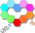 ODISTAR Remote Control Hexagon Wall Light, Smart Wall-Mounted Touch-Sensitive (10-Pack)