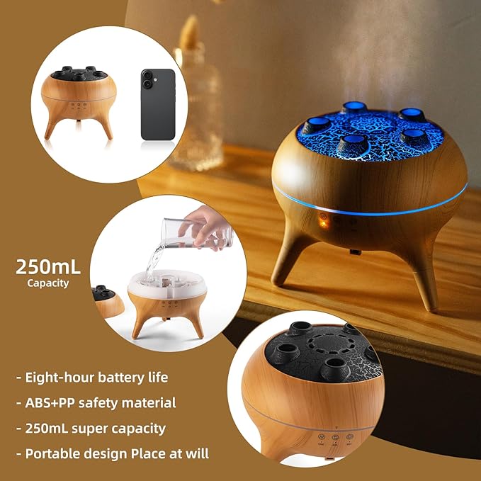 Essential Oil Diffuser 250ML, Jellyfish Diffuser Air Humidifiers Sound Pickup