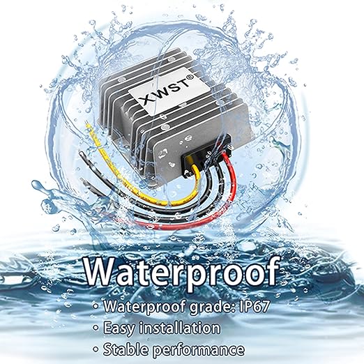 9V-36V to 12V Stabilizer Boost Buck Converter 10A 120W Waterproof Auto Step Up