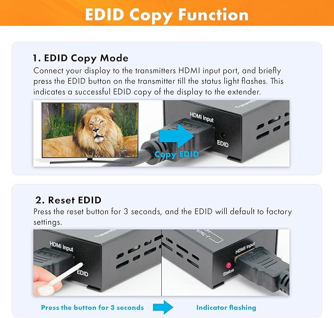 J-Tech Digital HDMI Extender over cat5e/6 1080P@200ft HDMI Balun Over Single