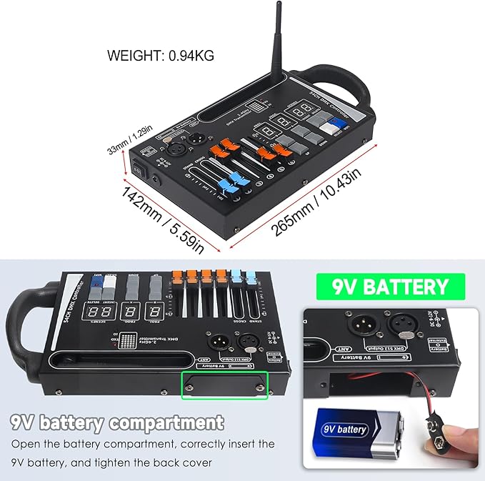 DMX Lighting Console, 54 Channels DMX Controller