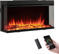 LegendFlame 35" W Smart Build in Electric Fireplace Insert, 1-2-3 Sided View