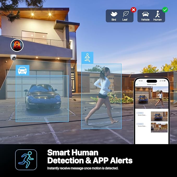 OHBET DahuaSecurity 5MP POE IP Turret Camera