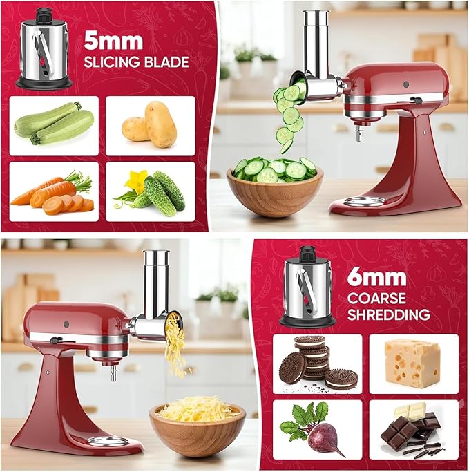 Stainless Steel Slicer Shredder Attachment
