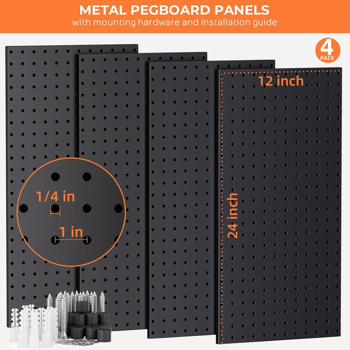 incly 4 pack 12"x24" upgrade thicker heavy duty, side view