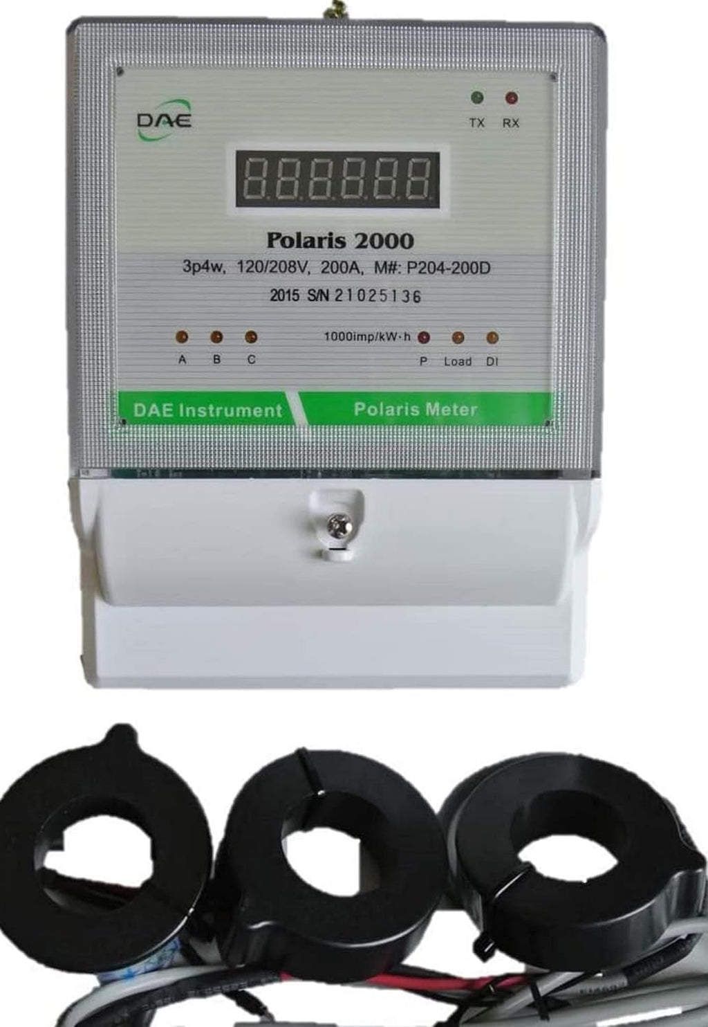 DAE P204-200D-S KIT, Electric CTEP kWh Submeter, 3 Phase, 3 CTs