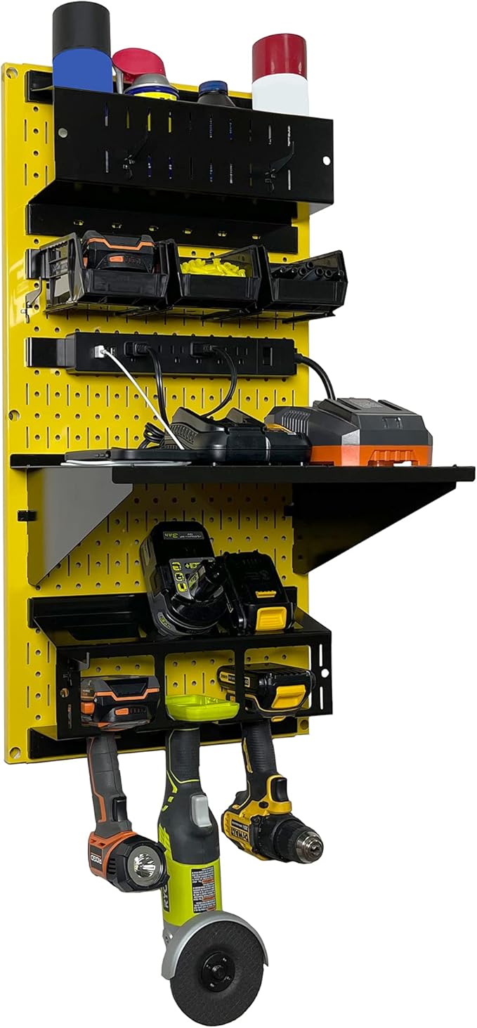 Wall Control Power Tool Storage Organizer Kit Cordless Drill Holder Charging