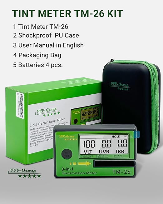 Digital Car Window Tint Meter TM-26 / Side Window Tint, Sun Control Film