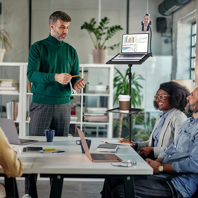 Lusweimi Projector Tripod Stand, 50” Laptop Stand