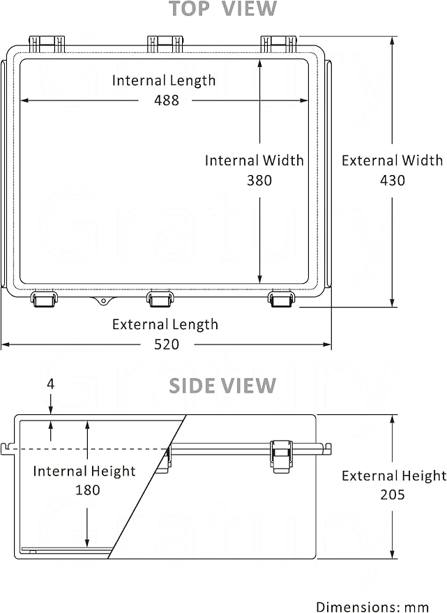 Gratury Junction Box, IP67 Waterproof Plastic Enclosure