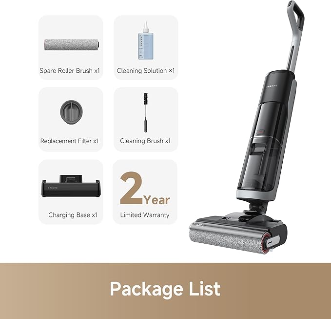 dreame H14 Cordless Vacuum Mop, 180° Lie-Flat Wet Dry Vacuum cleaner, 140°F