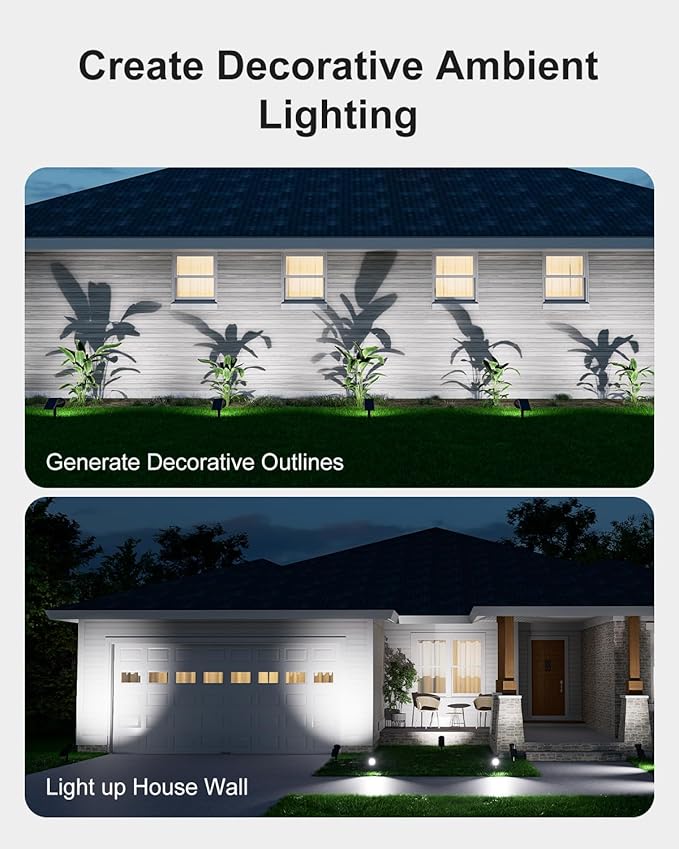 2 Pack Solar Spotlights Outdoor Waterproof