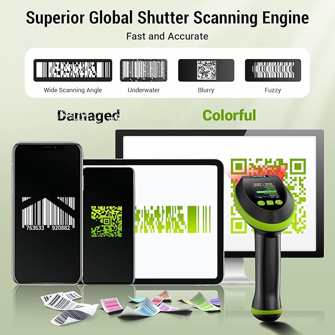 Tera Barcode Scanner Wireless 2D QR