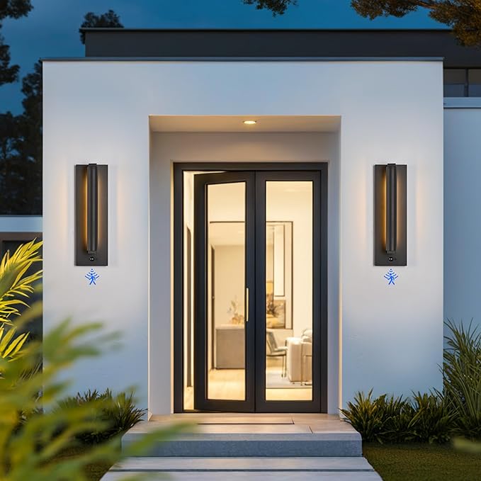 Tarentlight Modern PIR Motion Sensor Outdoor LED Wall Light,