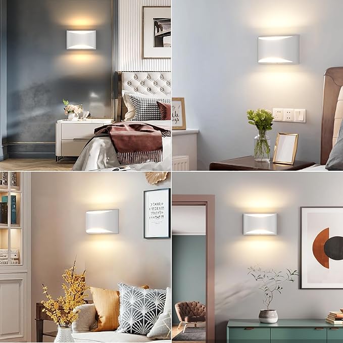 Aipsun 4 Pack Aluminum Modern Indoor LED Wall Sconce Hardwired Interior Wall