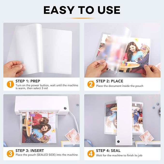 600 Pack Laminating Sheets, 3 Mil, 9 x 11.5 Inches Thermal Laminating Pouches