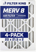Filter King 20x21.5x2 Air Filter | 4-PACK | MERV 8 HVAC Pleated A/C Furnace