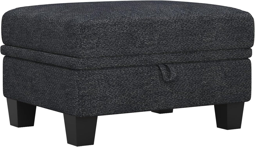 Belffin 28.7" Storage Ottoman Bench for Footrest Entryway Bench. Dark Grey