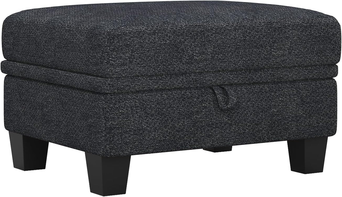 Belffin 28.7" Storage Ottoman Bench for Footrest Entryway Bench. Dark Grey