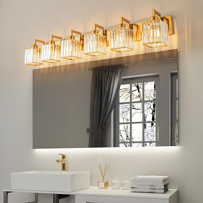 FDPBY Modern Crystal Bathroom Vanity Light