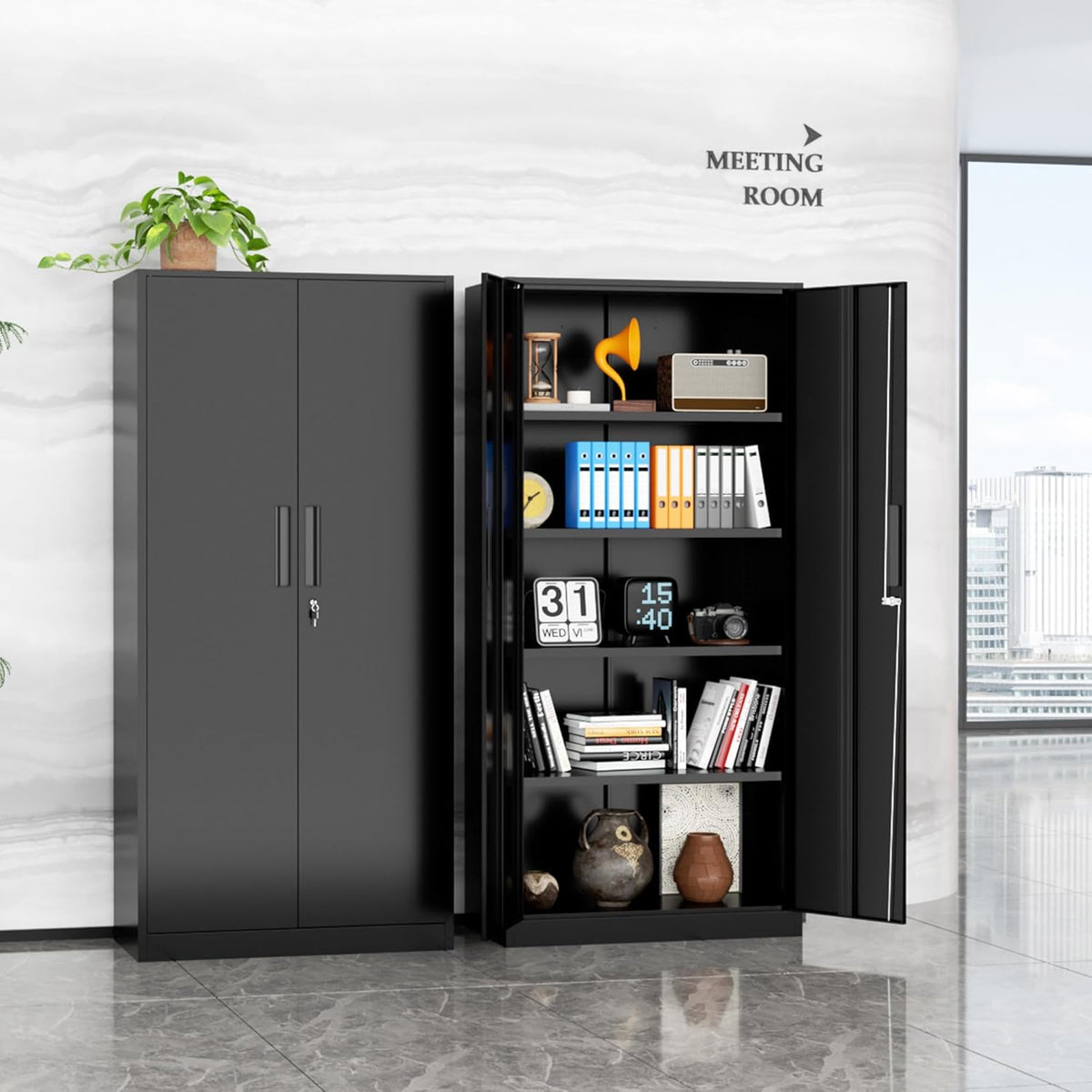 oakcloud metal storage cabinet tool organizer, 72" lockable, package contents