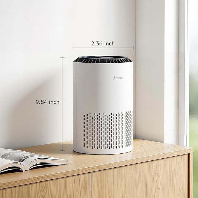 AROEVE Air Purifiers for Bedroom Home, 3 Layer Filter for Smoke Pollen