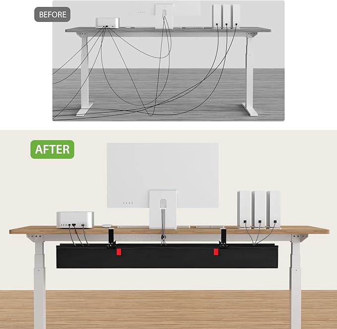KEEGH Extra Large 48" Under Desk Cable Management Tray