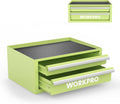 WORKPRO 12.5" Mini Metal Tool Box with 2 Drawers