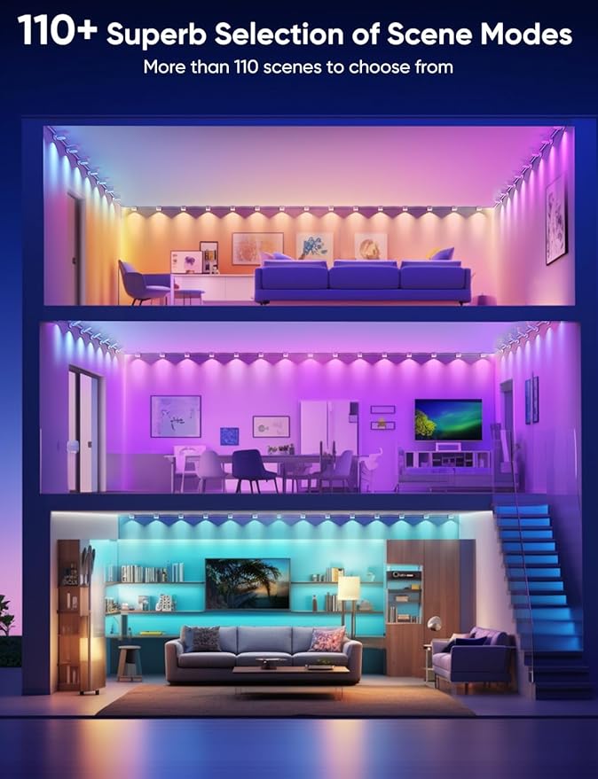 Smart RGB String Downlights, 30ft