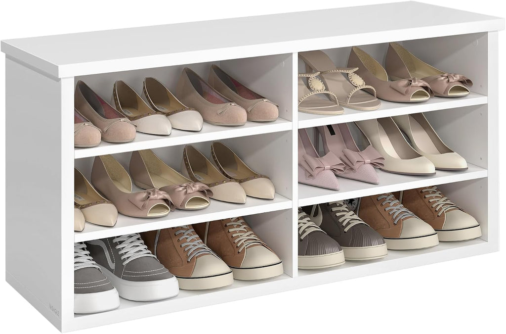VASAGLE Shoe Bench, Storage Bench, 11.6 x 39.4 x 19.7 Inches