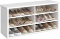 VASAGLE Shoe Bench, Storage Bench, 11.6 x 39.4 x 19.7 Inches