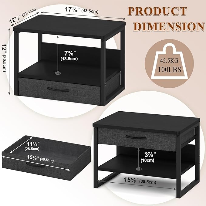 MARTY Printer Stand with Storage Drawer
