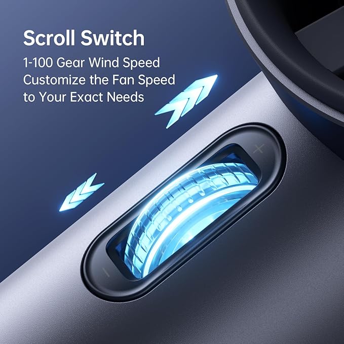 JISULIFE Portable Handheld Fan, Speed Adjustable Turbo Mini and 3600mAh Battery