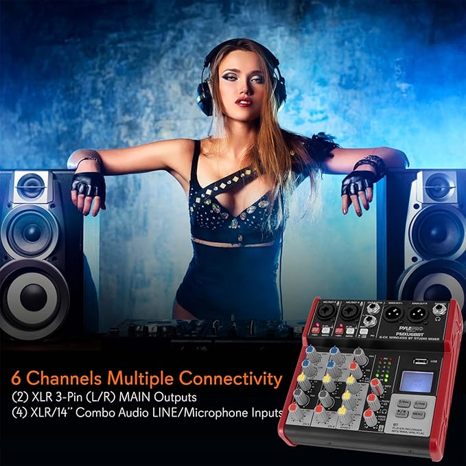 Pyle Professional Wireless DJ Audio Mixer