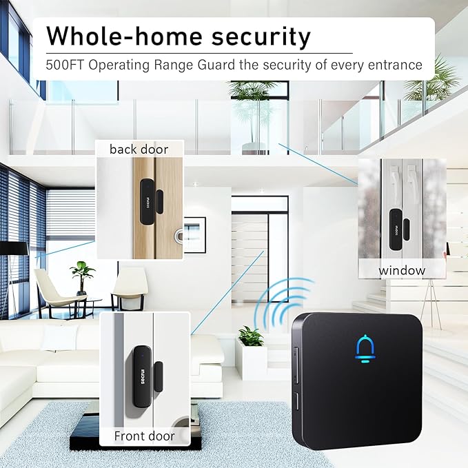SECRUI Wireless Door Chimes When Door Open Entry