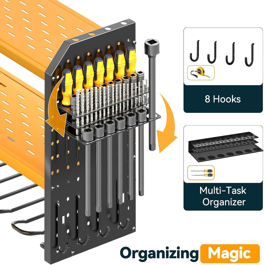 warome tool organizer with charging station, power tool, side view