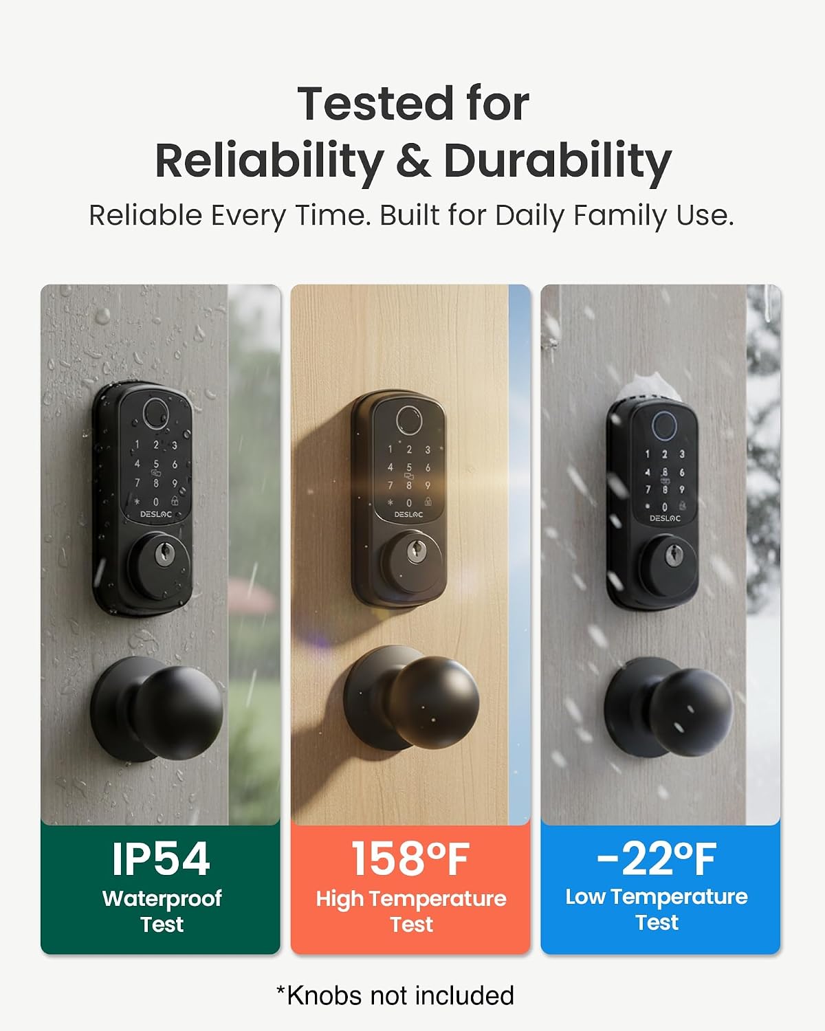 DESLOC B200 Fingerprint Smart Door Lock, Keyless Entry Deadbolt
