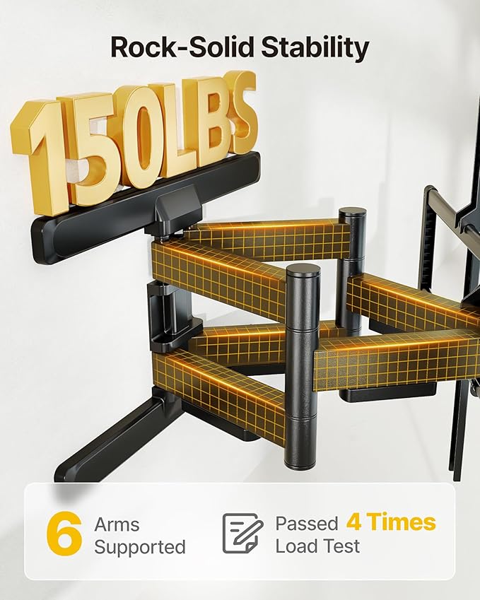 monTEK Heavy Duty Full Motion TV Wall Mount