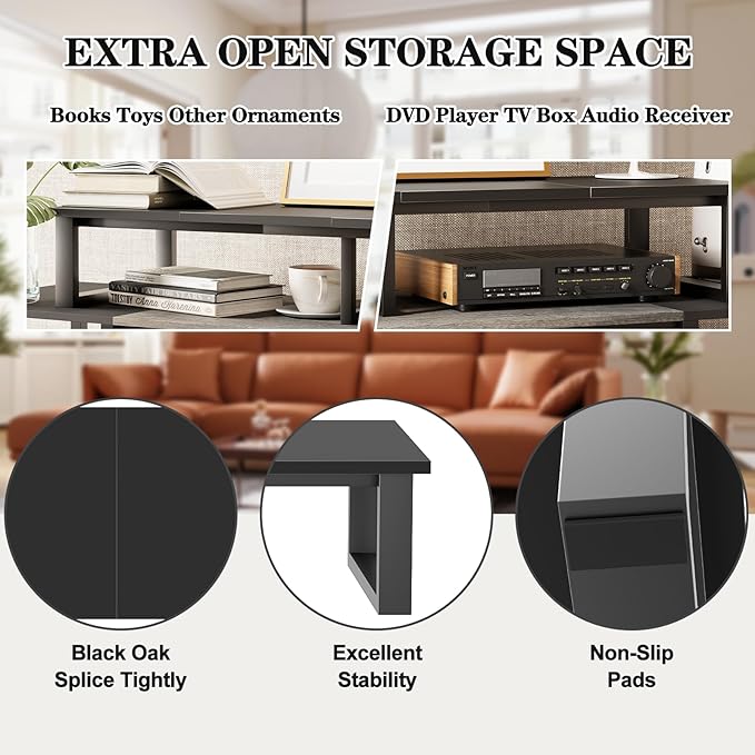 aboxoo 45" TV Riser for 32-60 inch TV, TV Riser Stand Shelf, Tabletop TV Stand