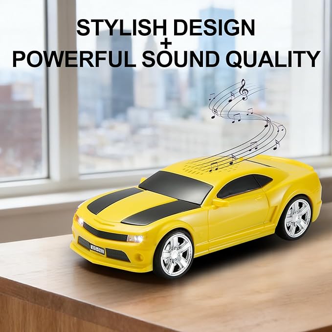 WSTER Classic Sports Car Model Bluetooth Speaker, Portable Wireless Outdoor