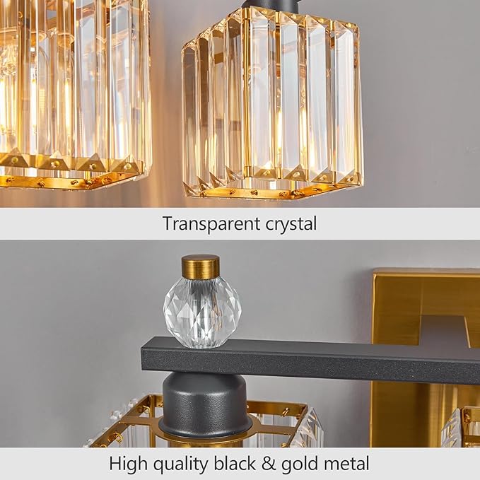 FDPBY 3-Light Modern Crystal Vanity Light