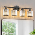 FDPBY Modern 4 Light Crystal Vanity Light, Compatible