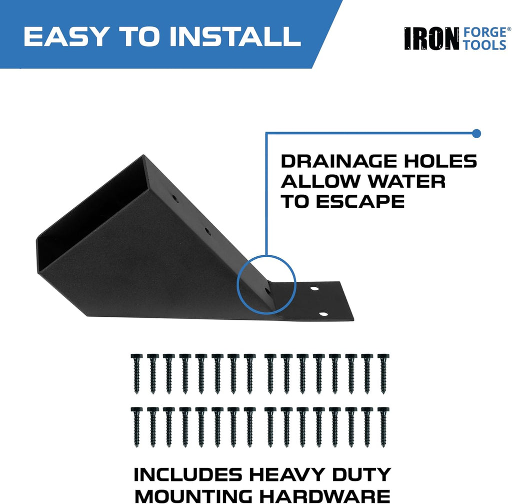iron forge tools pergola brackets, 2x4 corner kit, package contents