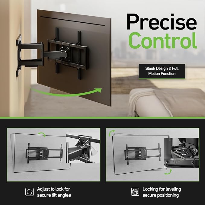 Heavy Duty Dual Arm Articulating TV Wall Mount Bracket