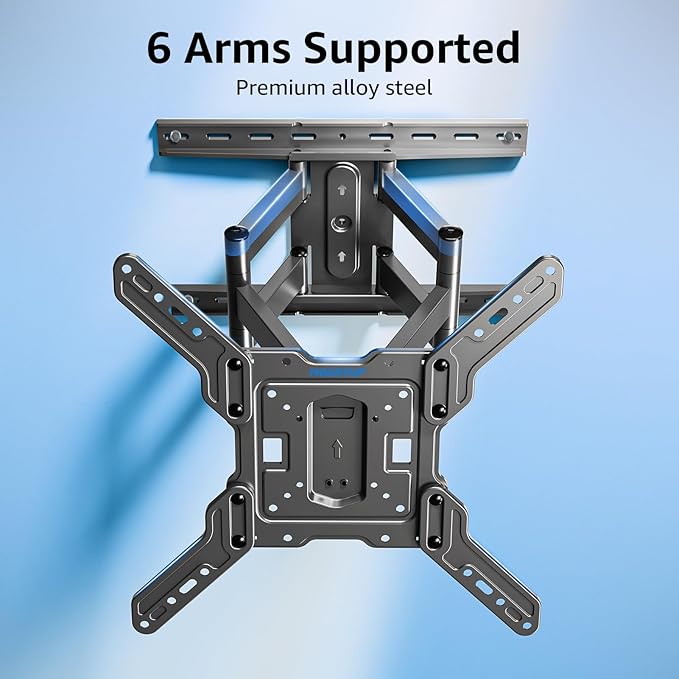 MOUNTUP Ultra Slim Full Motion TV Wall Mount, 1.3" Thin Low Profile TV Bracket