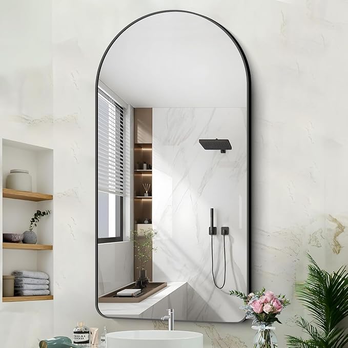 Arched Bathroom Mirror, Wall Mounted Mirror, Living Room, Vertically Hanging