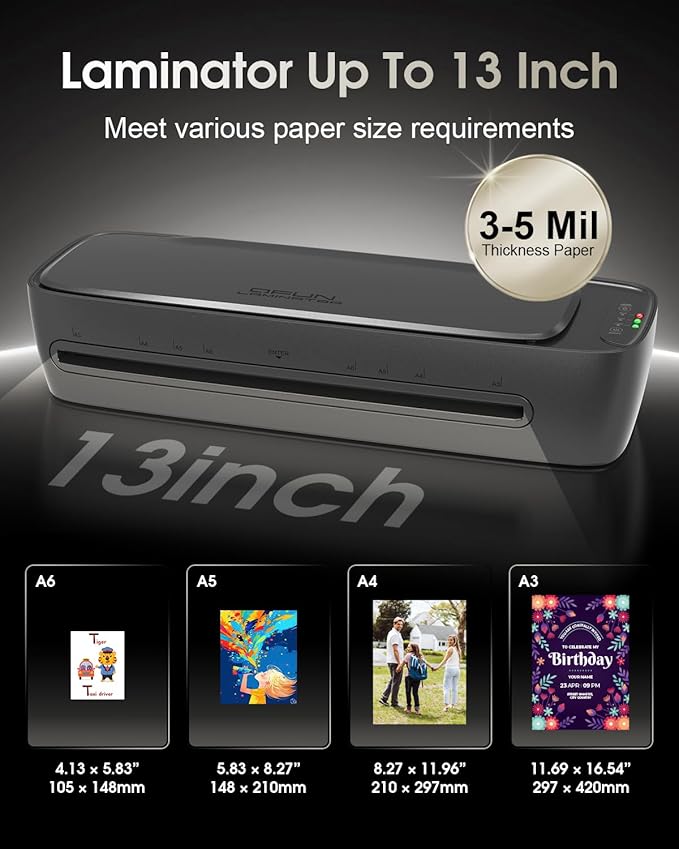 Qfun Laminator Machine 13 Inch Thermal Laminating machine 11x17