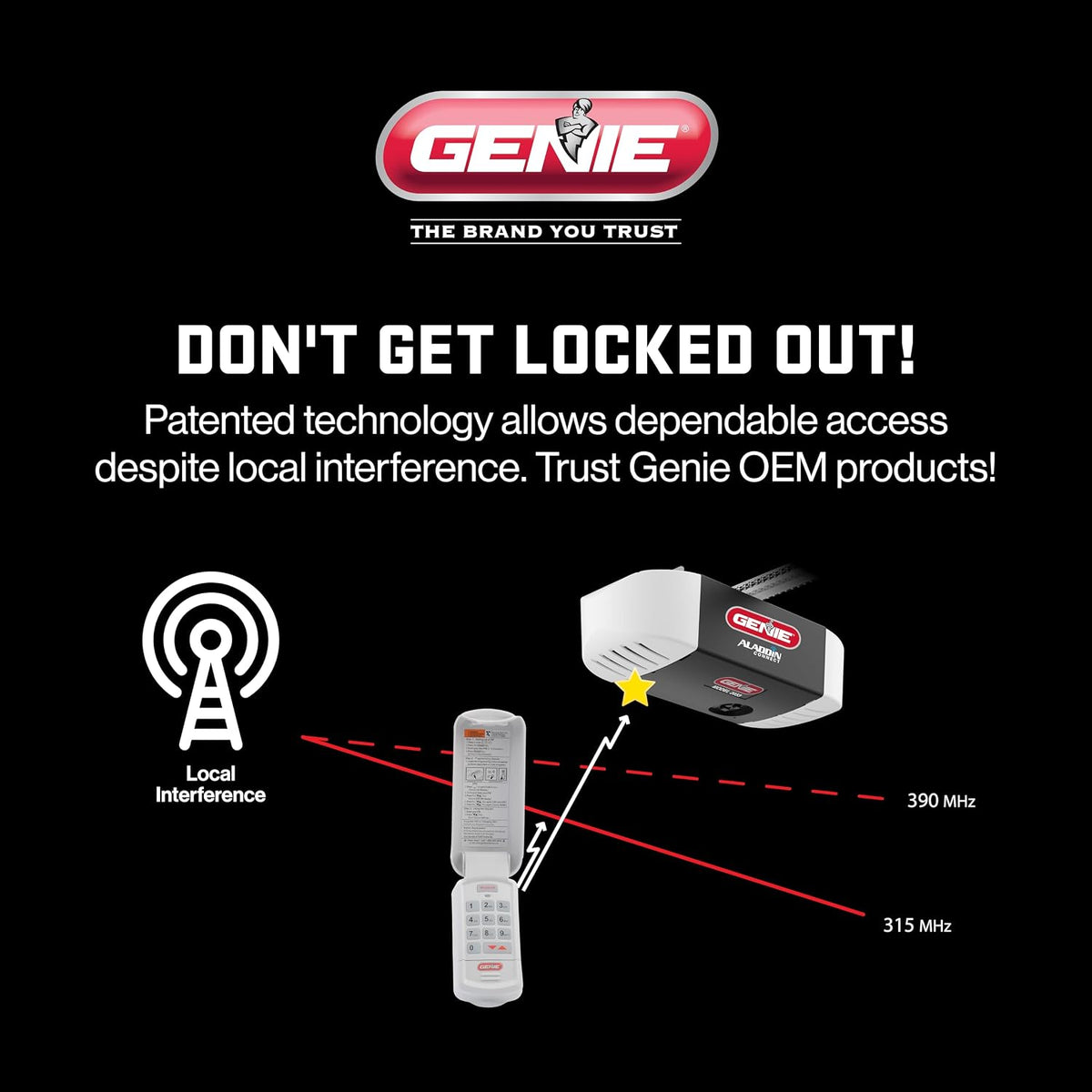 genie garage door opener wireless keyless keypad, view 11
