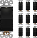 LIDER Minimalist Design Matte Finish Lighted Decorator Switch, Frameless Paddle (10-Pack)
