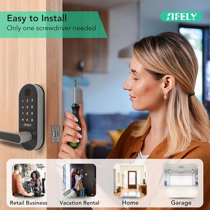 Built-in WiFi Fingerprint Smart Door Lock
